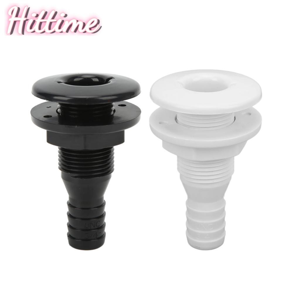 HITTIME Thru Hull Fitting ตรงท่อสําหรับ 5/8, 3/4 1‐1/2in ท่อเรือ Marines Marine อุปกรณ์เสริม Thru Hull ท่อการเชื่อมต่อ I9J4