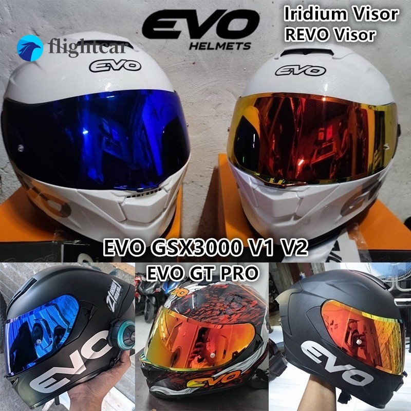 FT EVO Visor เลนส์ EVO GSX3000 Visor เลนส์ EVO GT Pro Visor เลนส์ EVO หมวกกันน็อค Iriduim Visor เลนส