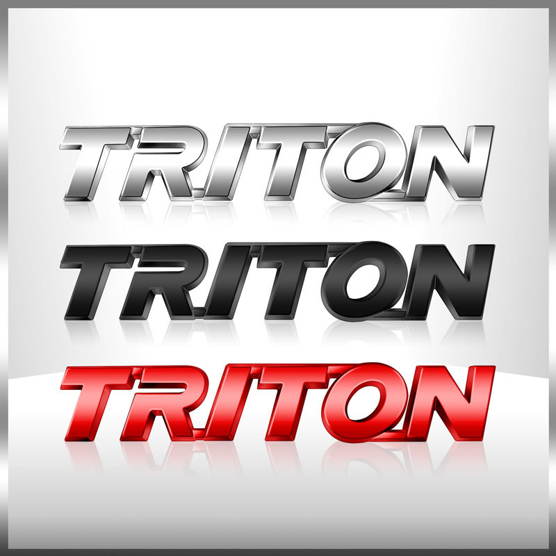 สําหรับ Mitsubishi TRITON ตัวอักษรโลโก้ด้านหลังรถกันชน Trunk Emblem Badge สติกเกอร์ ABS Body Decals จัดแต่งทรงผมอัตโนมัติอุปกรณ์ตกแต่ง