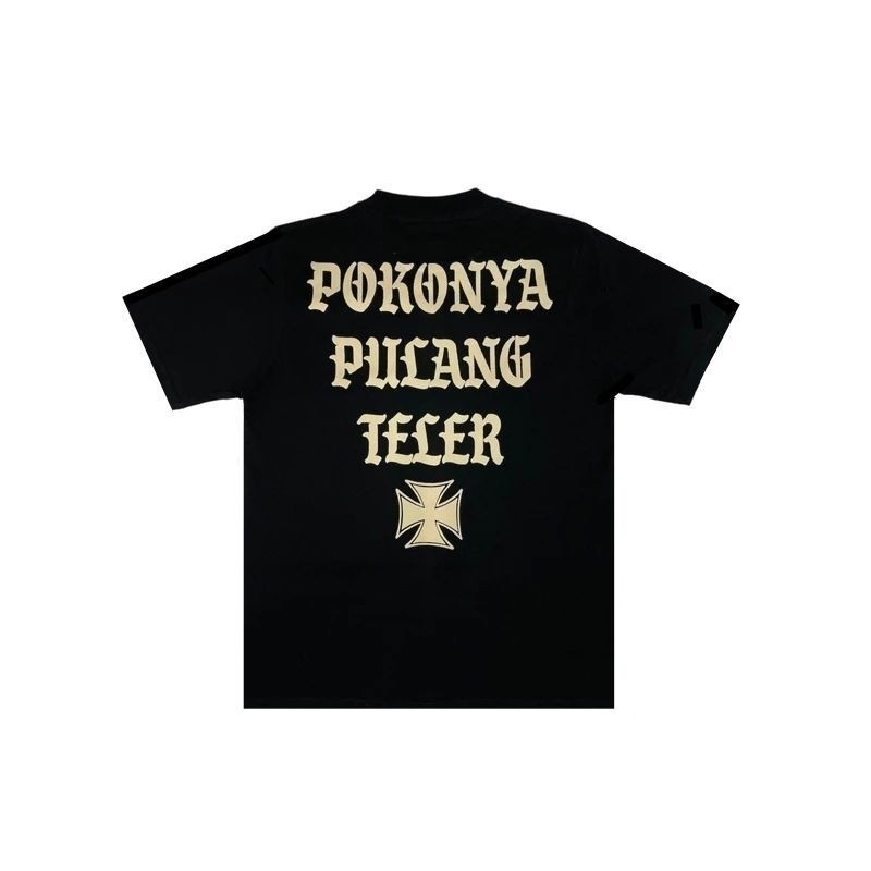 เสื้อยืด POPULAR SYNDICATE REBEL BLACK Cotton 24s