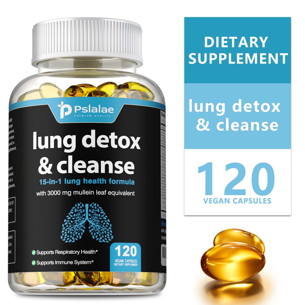 Pslalae Mullein Leaf Capsules -Complex พร้อม NAC Quercetin - สําหรับการสนับสนุนภูมิคุ้มกันและทางเดินหายใจ 30/60/120 แคปซูล
