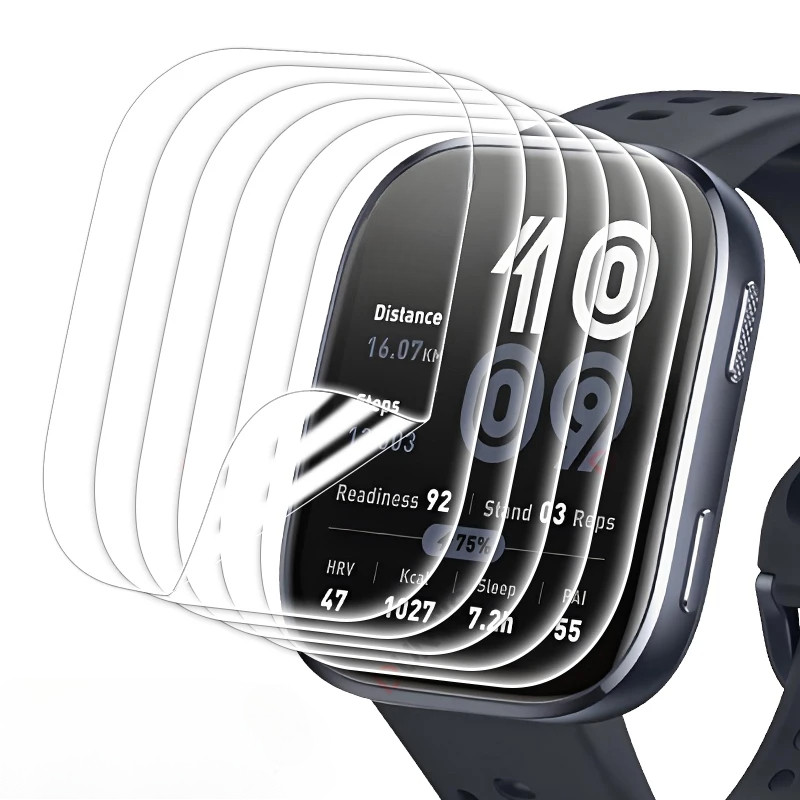 Amazfit Bip6 Bip5 BipLite BipU 1-3 ชิ้น 1000D Full Cover HD Clear Soft Hydrogel ฟิล์มสําหรับ Amazfit Bip 3 U Pro S Lite 6 5 Anti Scratch Anti-Fingerprints สมาร์ทนาฬิกาป้องกันหน้าจอ