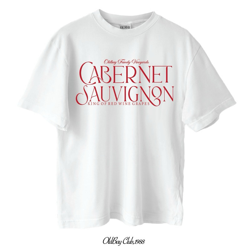 ✨พร้อมส่ง✨OLDBAY® Oversize Tees ” Cabernet Sauvignon  "