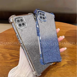 สําหรับ Samsung A12 A22 4G 5G เคสโทรศัพท์ 2025 กระดาษแวววาวกันกระแทกโปร่งใสเคสโทรศัพท์ใหม่ SZ10