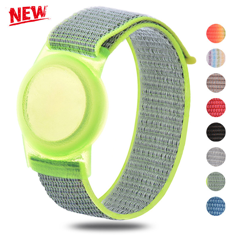 170/220 มม.สําหรับสร้อยข้อมือ Airtag Anti-lost ไนลอนแขนป้องกันออกแบบ Apple Airtag ติดตาม Locator สายรัดข้อมือสร้อยข้อมือ