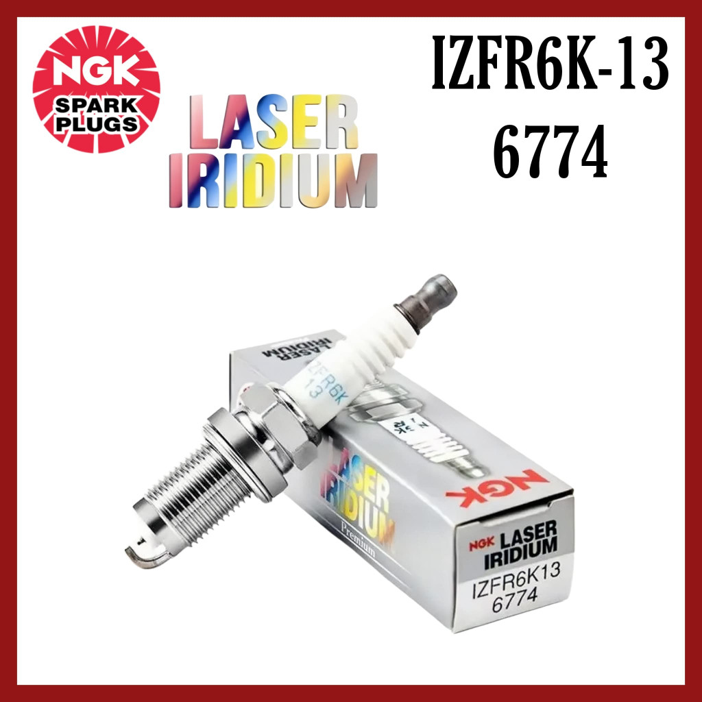 NGK IZFR6K-13 (6774) หัวเทียนเลเซอร์อิริเดียมสําหรับ Vios/ Camry/ City/ Accord/ Jazz/ Fit