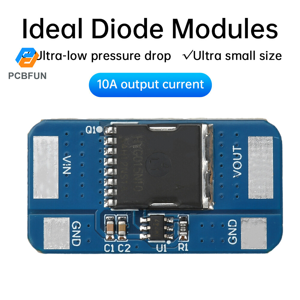 Pcbfun Ideal Diode Module Backflow Protection Rectifier 5-30V 10A