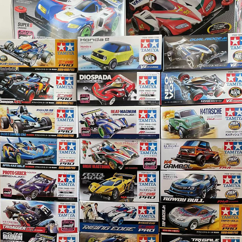 Tamiya Mini 4wd ขับเคลื่อนสี่ล้อ Stormtrooper God of War Sonic God of War Big Mac ประกอบของเล่น