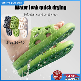 Bathroom Shower Slipper Eva Non-Slip Quick Drying Water Leakage Soft Bottom Sandals Slipper