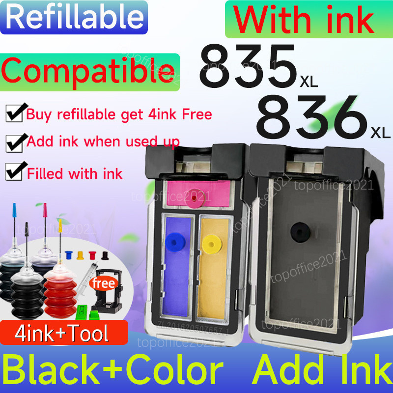 PG835XL CL836XL cartucho detinta เข้ากันได้กับ Canon PG-835XL CL-836XL สําหรับ CANON IP1188 เครื่องพ