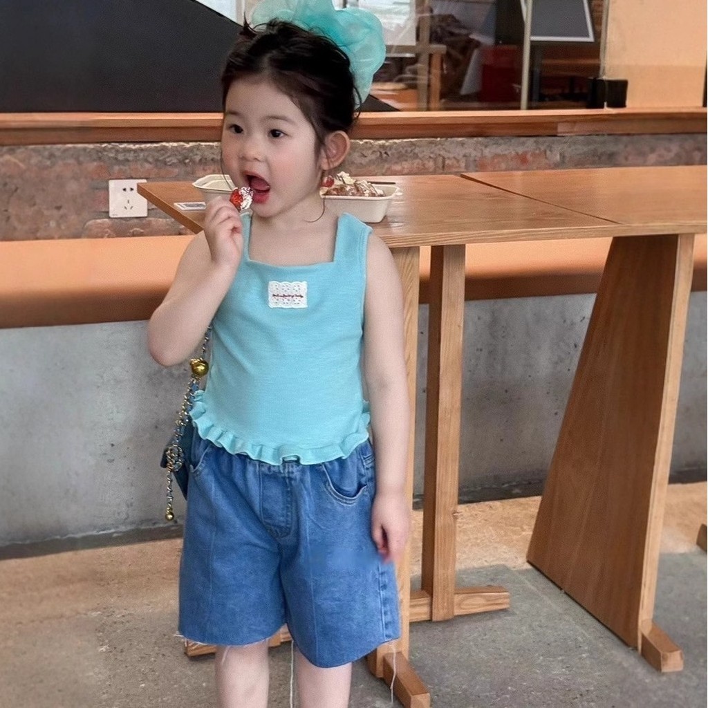 PRETTY BABY กางเกงเด็ก กางเกงยีนส์ 3 ส่วน (1574)