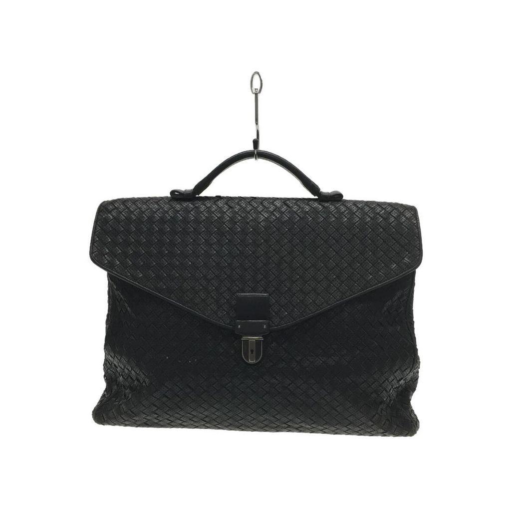 Bottega Veneta( บ.ต.อ.ค.ค. คอเต่าว.นท.) Leather Black Veneta V4190 กระเป๋าธุรกิจกระเป๋าเอกสาร Blk ส่