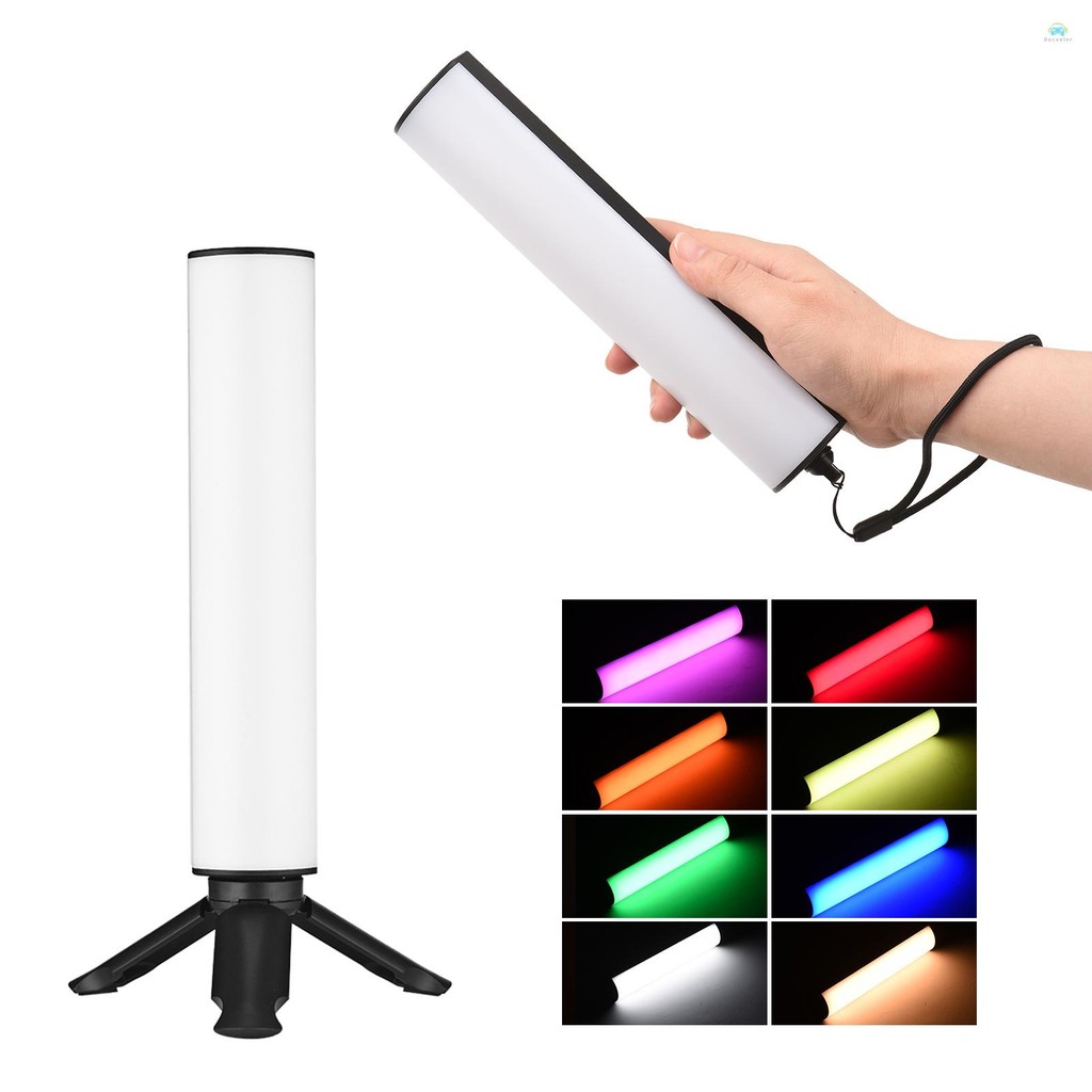 Yb2 การถ่ายภาพโคมไฟ Andoer W200RGB แบบพกพา LED Video Light ชาร์จ RGB เติมแสง 2500 K-9000K หรี่แสงได้