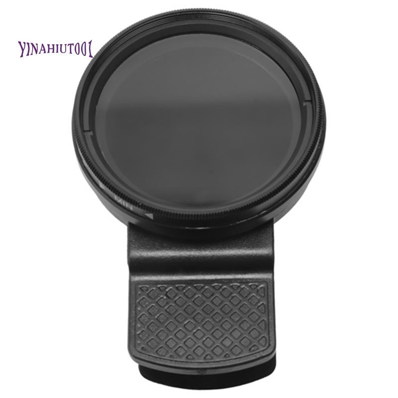Yinahiut0011Set ปรับ Nd Filter Nd2-400 Medium Grey Mirror เลนส์กล้องโทรศัพท์มือถือสีดํา 37 มม.