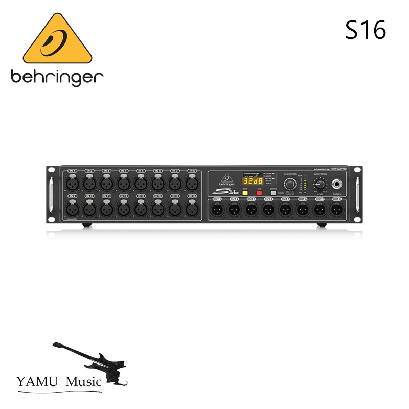 Behringer S16 Digital Stagebox with 16 Remote-Controllable Midas Preamps 8 Outputs and AES50 Network