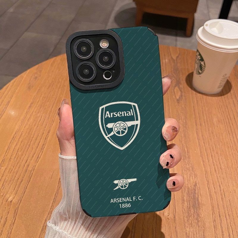 23/24 Season Arsenal Away สําหรับ Apple 15/16promax/14plus เคสโทรศัพท์ซิลิโคน 13/12/11 รวมทุกอย่างเคสป้องกัน