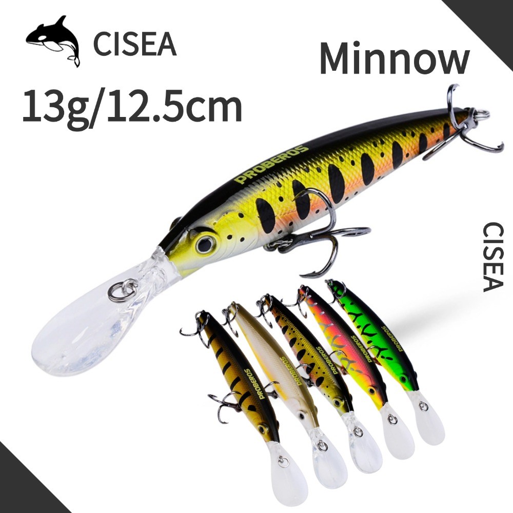 CISEA F18 minnow 12.5cm 13g เหยื่อจิ๊ก เหยื่อยาง ปลา เหยื่อ lure mino