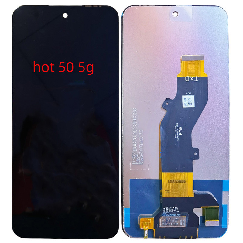 สีดํา 6.7 "สําหรับ Infinix Hot 50 5G X6720 จอแสดงผล LCD Touch Screen Digitizer แผงร้อน 50 4g X6882 X