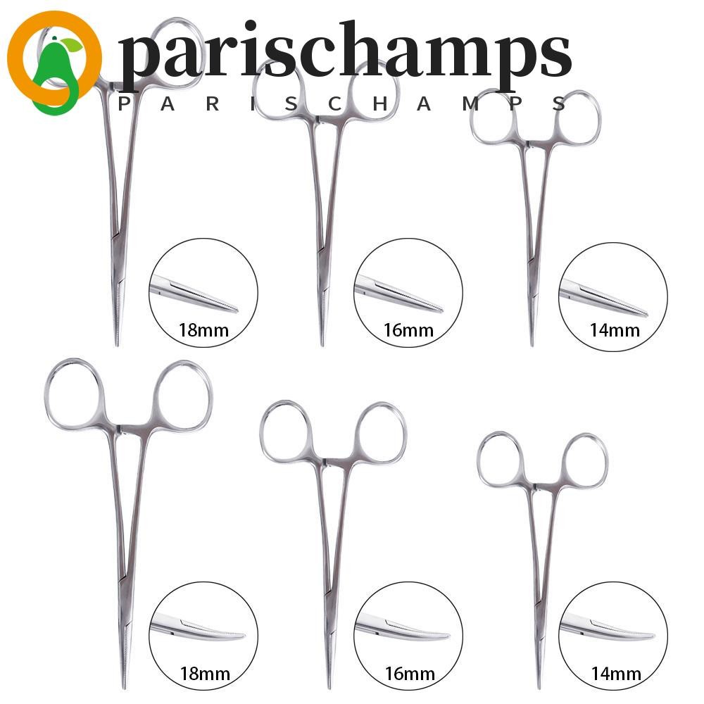 Parischamps ตกปลาล็อคคีมตกปลากรรไกรโค้งกรรไกรปลายโค้งสายตกปลาเครื่องตัดทําความสะอาดคีมสัตว์เลี้ยงผม Clamp Forceps เครื่องมือ Epilation