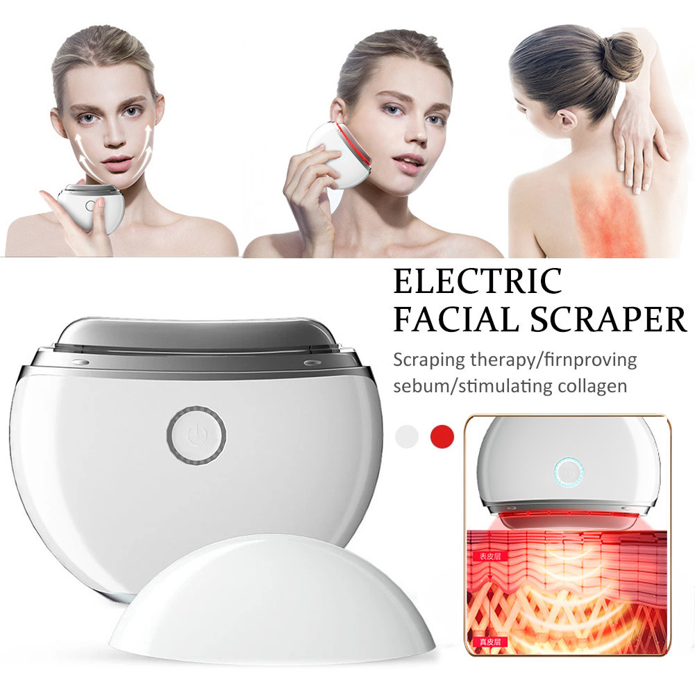 อัปเกรดใหม่ ไฟฟ ้ า Gua Sha Scraping Board Facial Microcurrent Massager Body Face Massage เครื ่ องมือความงาม