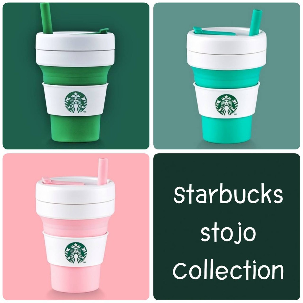 Starbucks Stojo แก้วซิลีโคนพับได้ ขนาด 16oz