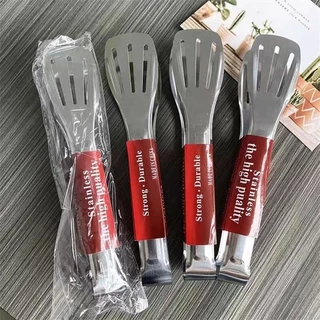 Featured ที่คีบอาหาร ที่คีบเนื้อ ที่คีบขนมปัง ที่คีบเนื้อ BBQ ที่คีบสแตนเลส สแตนเลสหนา ปากแบน 7/9 นิ้ว