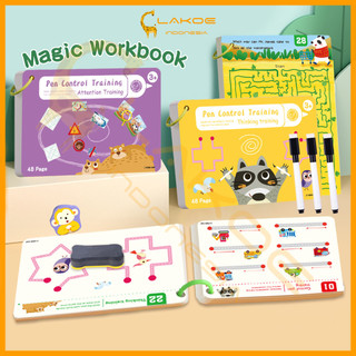 LAKOE Magical Tracing Workbook Reusable Wipe And Clean Buku Edukasi Anak