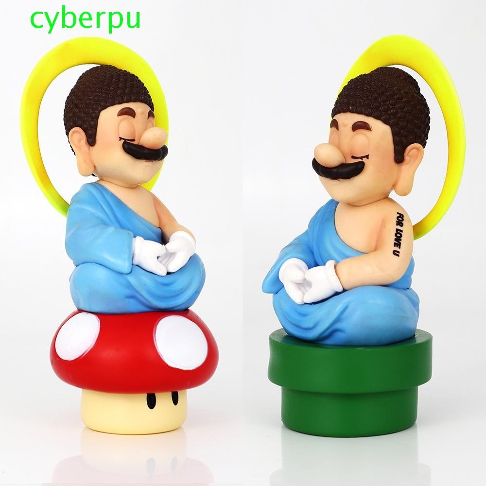 Cyberpulse ฟิกเกอร์ซูเปอร์มาริโอ, Lotus Ruyi Mario Plumber รูป, ของขวัญวันเกิด Cos Daxani รุ่นการ์ตูน Mario Action Figure เครื่องประดับรถยนต์