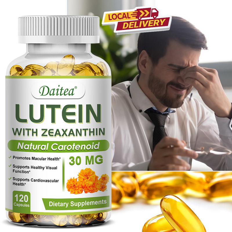อาหารเสริมแคปซูล Lutein และ Zeaxanthin ส่งเสริมการสุขภาพของดวงตาและรองรับการมองเห็นโดยรวมและฟังก์ชั่นกล้ามเนื้อ
