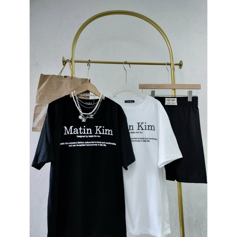COD✅ (ส่งจากกรุงเทพ)BOOM Shop พร้อมส่ง Oversize เสื้อยืดโอเวอร์ไซส์ martin kim cotton 100 S-3XL