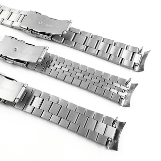 ปลายโค้ง 22 มม.สายนาฬิกาสแตนเลสแข็งสําหรับสร้อยข้อมือ Casio สําหรับ Swordfish MDV-106 MDV-107 2784 สายโลหะพร้อมโลโก้