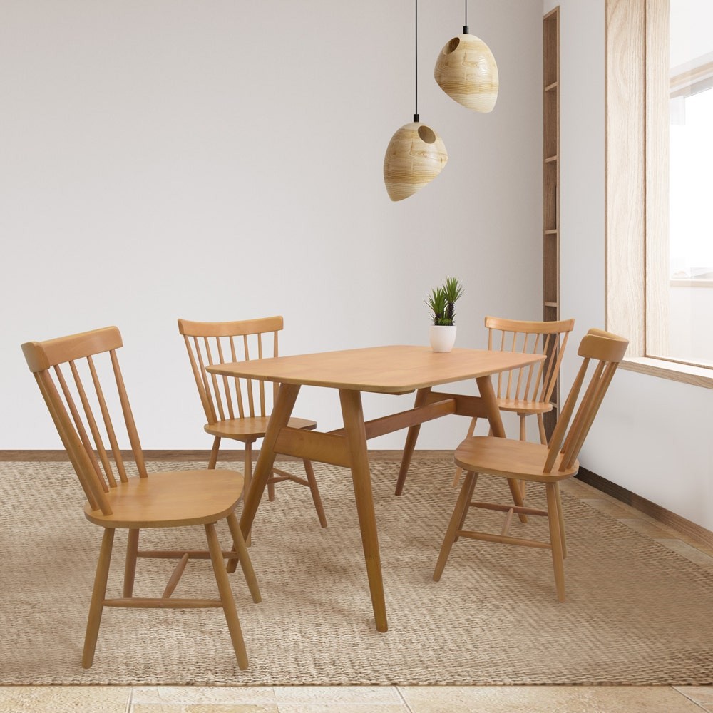 SB Design Square ชุดโต๊ะอาหาร รุ่น Yalene สีไม้อ่อน  แบรนด์ SB FURNITURE