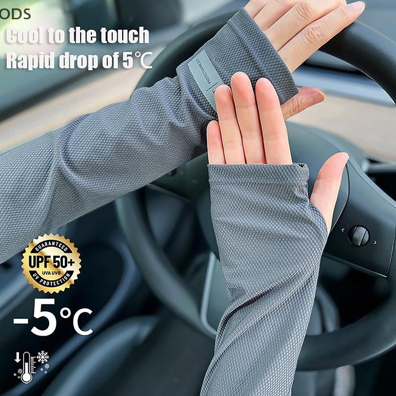 Ods Unisex Cooling Arm Sleeves Hand Protector Cover Sports Running Anti-UV Sun Protection Outdoor Men Fishing Cycling Sleeve Scarf OD