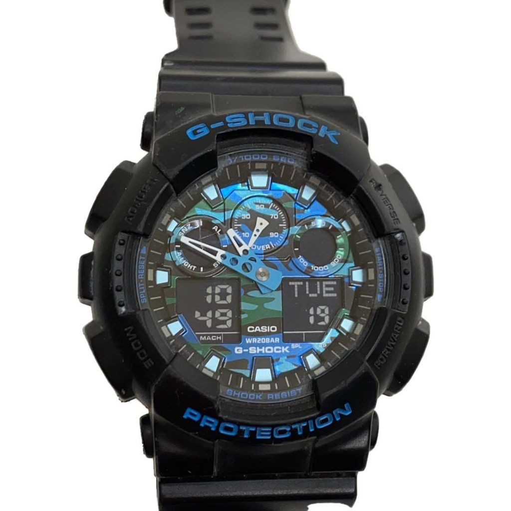 Casio Mens G-SHOCK Quartz Watch Digiana Lover BLU BLK GA-100CB ส่งตรงจากญี่ปุ่นมือสอง
