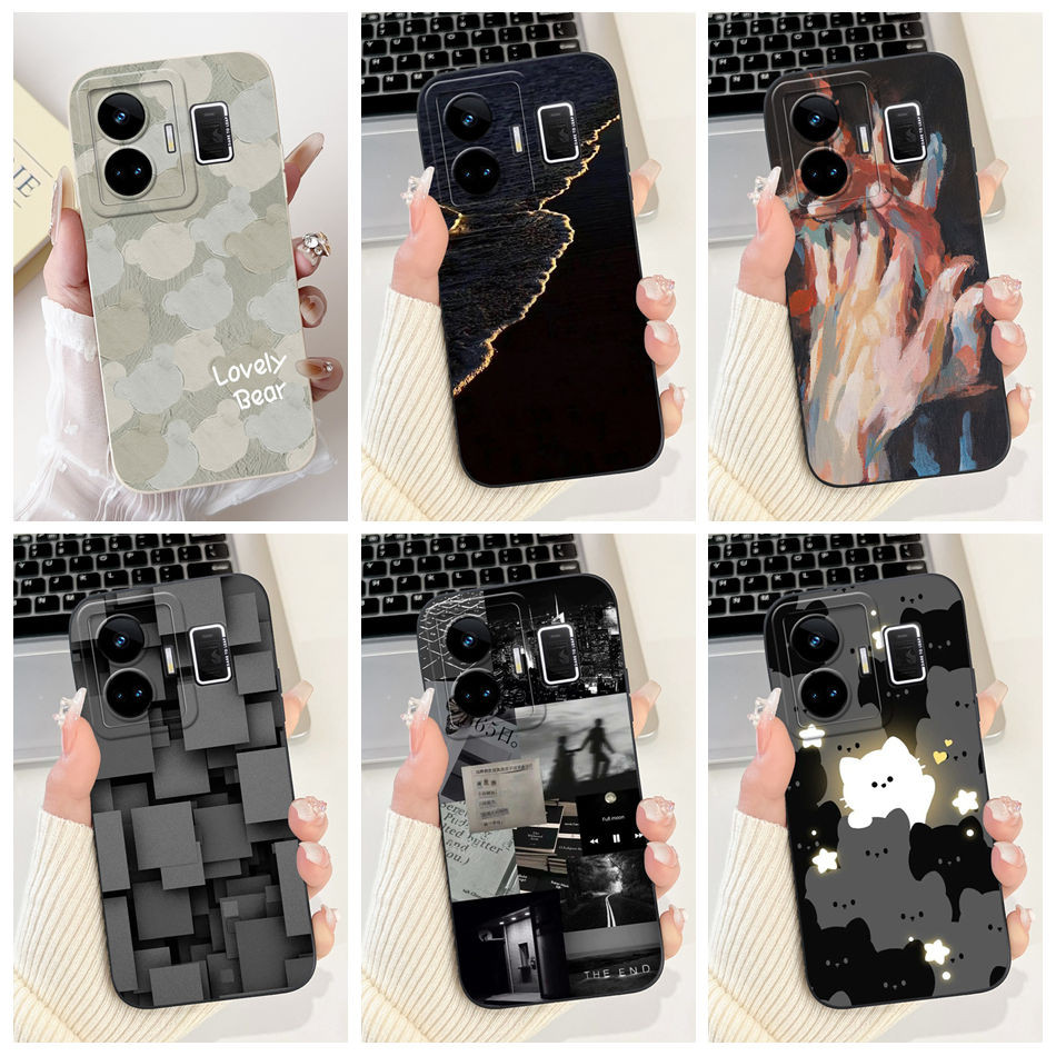 สําหรับrealme GT3 GT Neo 5 RMX3706 RMX3709 แฟชั่นน่ารักทาสีเคสซิลิโคนอ่อนนุ่มRealmeGT 3 GT Neo5เลนส์ป้องกันกรณี