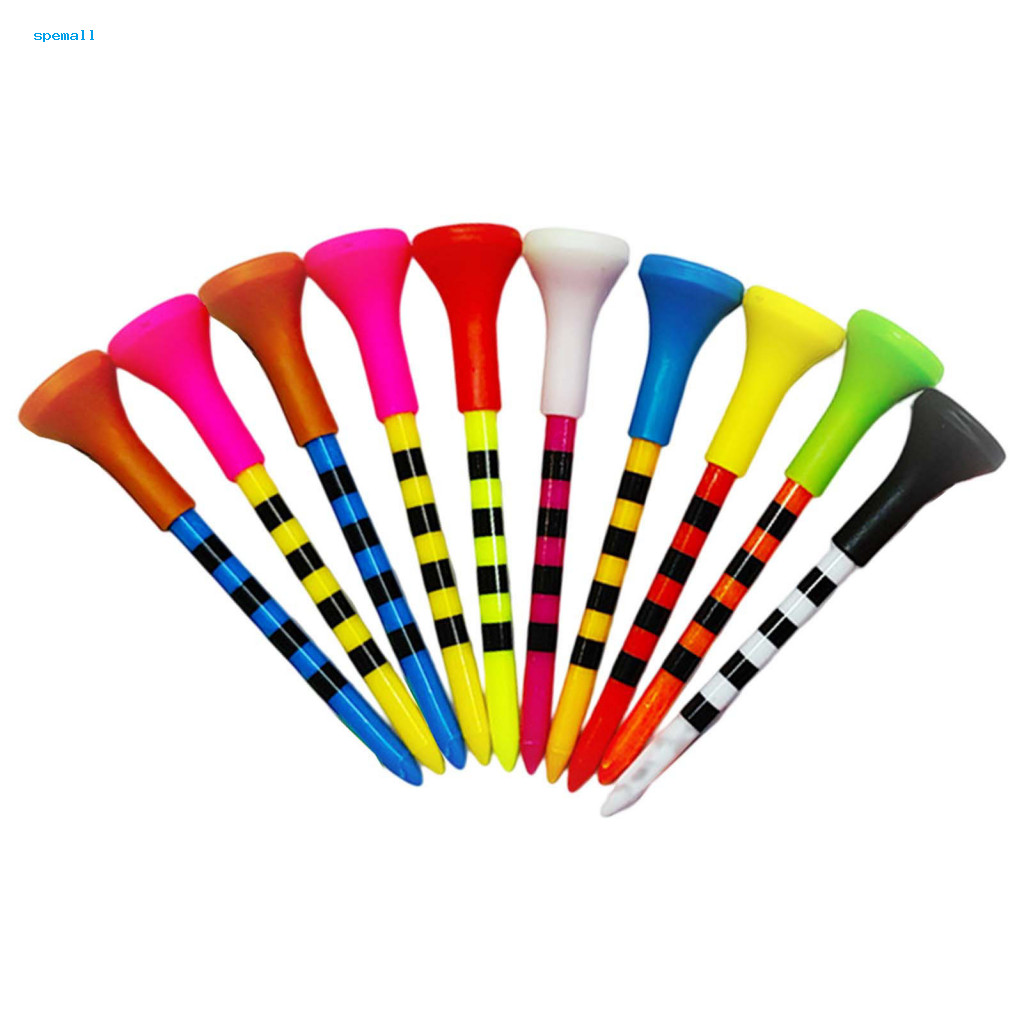 <spemall> 10 ชิ้น Anti-slip Mini Golf Tee Golf Training Driving Range Golf Practice Tee การออกแบบลาย