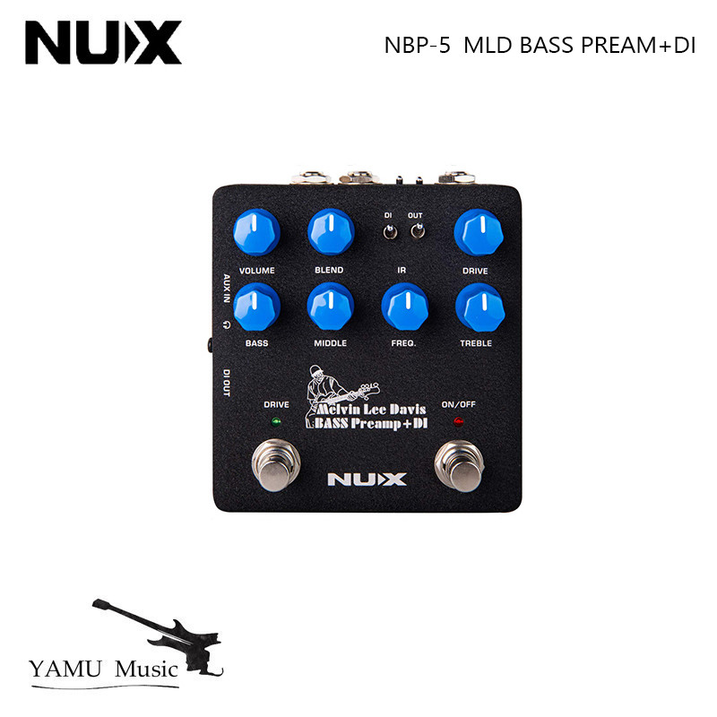 NUX NBP-5 MLD Bass Preamp Melvin Lee Davis Bass Preamp + DI Box Effect Pedal NBP5 MLD Bass Preamp