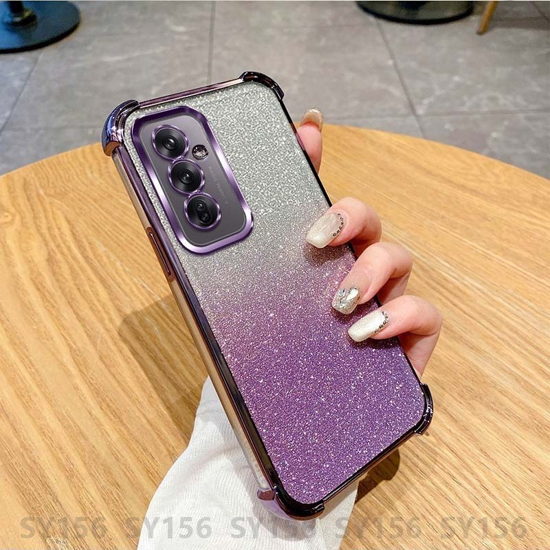 เคส Samsung A17 A57 A37 A56 A55 A36 A07 A26 A54 A53 A73 5G A06 A16 A52 A05s A33 A34 A35 5Gเคสกรณีพร้อมกล้องProtector Glitter ClearหรูหราความงามกันกระแทกหนาAir Cushion Anti-Fall - รูปที่ 6