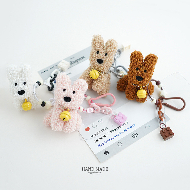 โทรศัพท์มือถือจี้ตุ๊กตากระเป๋าจี้ตุ๊กตาลูกสุนัขตุ๊กตากระเป๋าแขวนน่ารักมินิรถกระเป๋านักเรียนพวงกุญแจ
