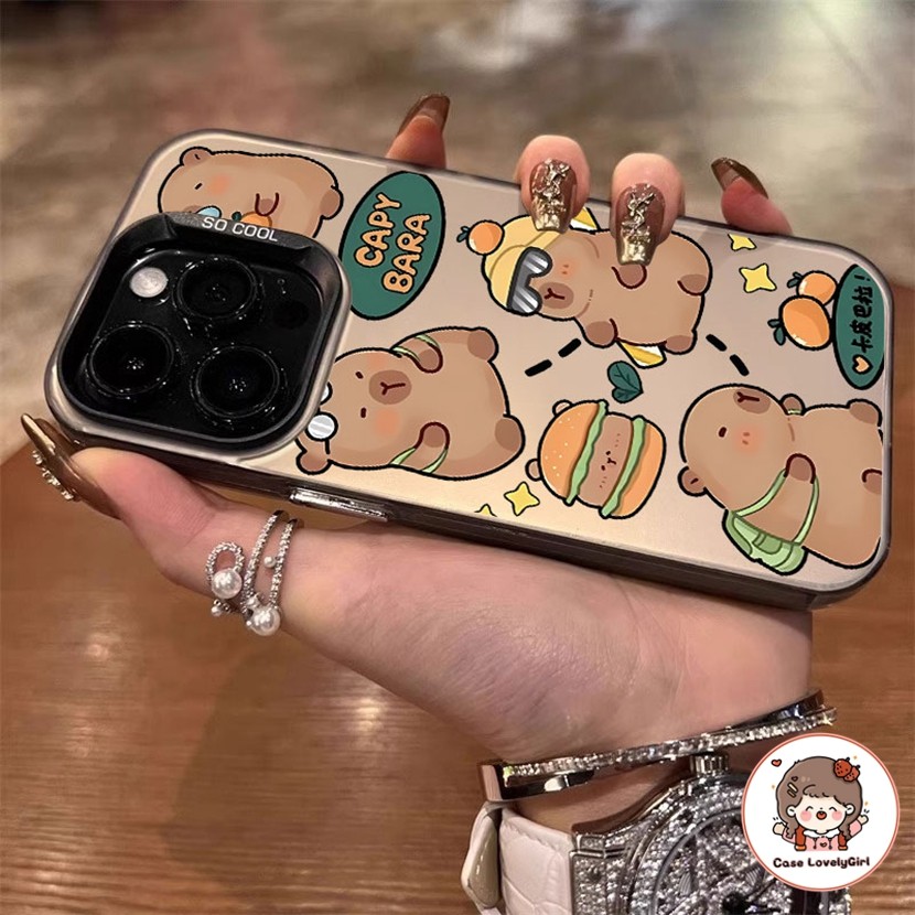 สวย Burger Capybara Hard ฝาครอบโทรศัพท์ HP OPPO Reno 8T 4G Reno 8Z 7Z 5G OPPO A79 A98 Reno 4F 5F F23