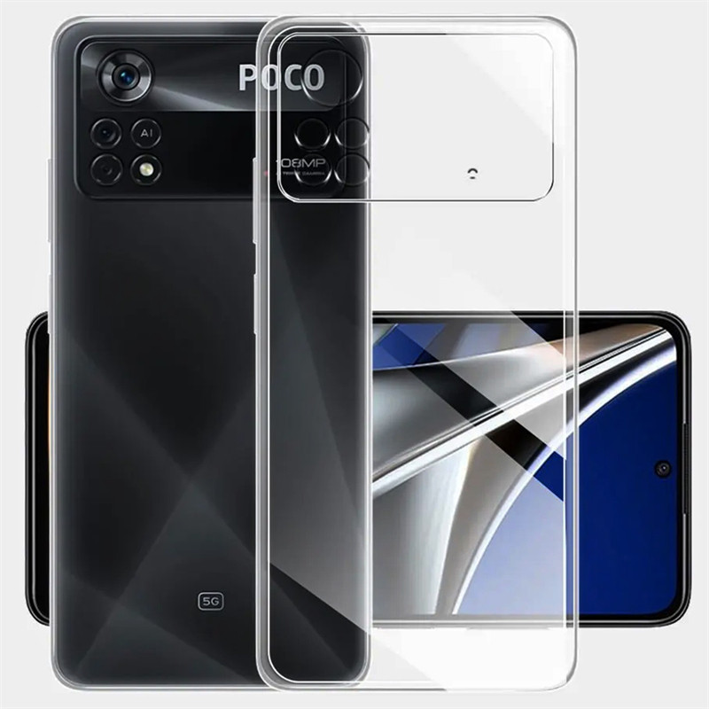 สําหรับ Xiaomi Poco X4 Pro 5G 2201116PG Slim Soft Clear Silicon Rubber Scratch-Resistant CP Jelly Case Crystal Anti-yellowing Back Cover