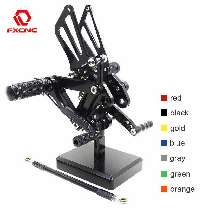 XF FOR KAWASAKI ZX9R Zx9r 1999-2003 2002 2001 2000  Aluminum Adjustable Motorcycle Rearsets Rear Set