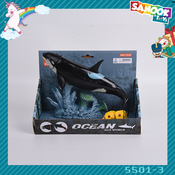 GlobalHouse TOYS ของเล่นโมเดลปลาวาฬ 5501-31 ขนาด 24x10.5x18 ซม. สินค้าของแท้คุณภาพดี
