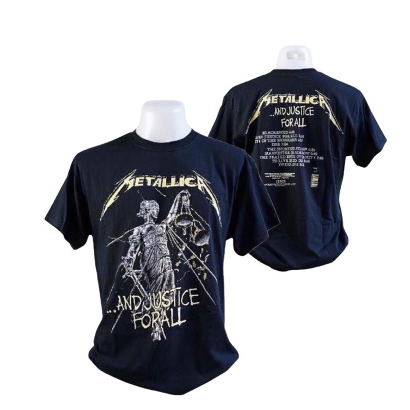 ECUPPER เสื้อวง Metallica ลาย AND JUSTICE FOR ALL TRACKS (2017) ลิขสิทธิ์แท้ UK tee