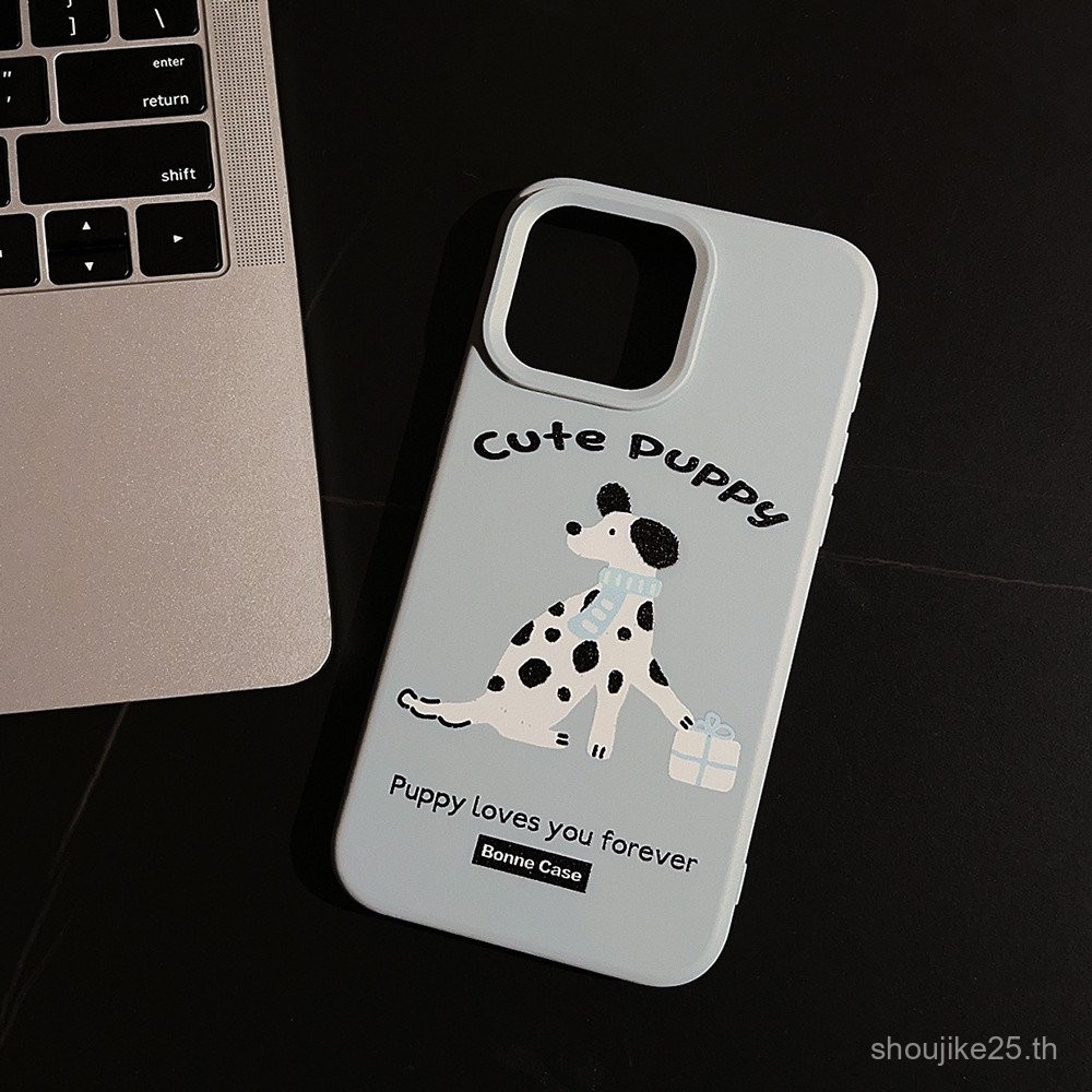 น่ารักการ์ตูนสุนัขเคสโทรศัพท์สำหรับ iPhone 16 15 14 13 12 PRO MAX 16 Plus ป้องกันลายนิ้วมือกันกระแทก Soft TPU COVER