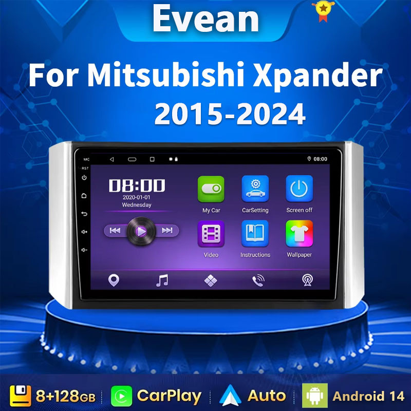 สําหรับ MITSUBISHI Xpander 2015-2024 9 นิ้ว 2din จอ android รถยนต์ พร้อมปลั๊กแอนด์เพลย์ซ็อกเก็ต จอติ