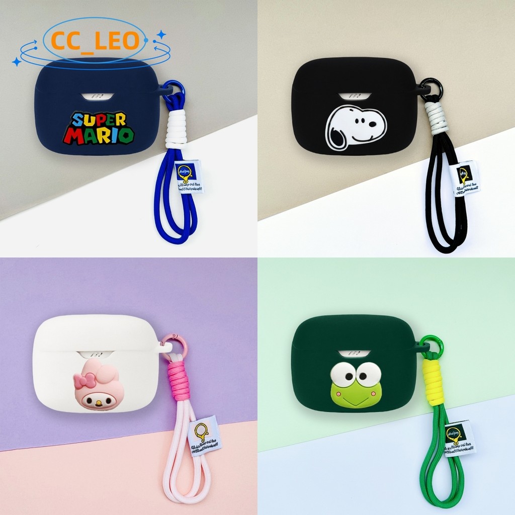 For JBL TUNE Beam Case Cute Snoopy Lanyard Pendant Silicone Soft Case Compatible With JBL TUNE Beam Protective Cover