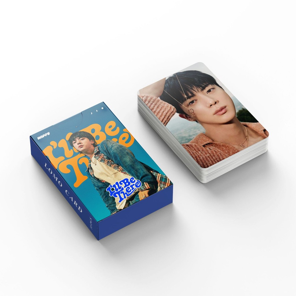 50-55pcs BT-S JIN HAPPY เลเซอร์โฮโลแกรม Lomo การ์ด Jung Kook I AM STILL 11th Anniversary FESTA โปสกา