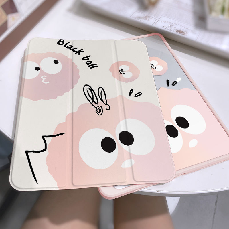 360 ° หมุนอะคริลิค iPad สําหรับ iPad Air4 Air5 10.9 gen9 gen8 gen7 2020/2021 Pro11 สีชมพูถ่านหิน Ball Graffiti พร้อมผู้ถือปากกา iPad กรณี