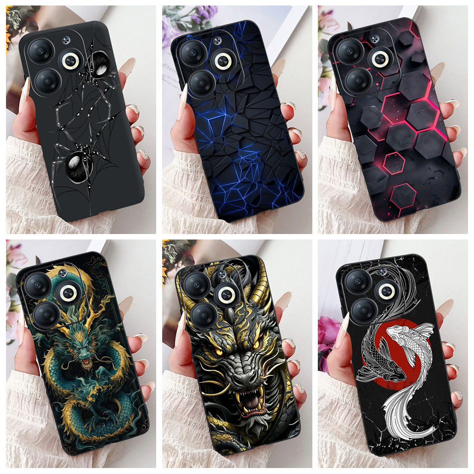 Tecno Spark Go 2024 BG6 แฟชั่น Dragon Spider สไตล์รูปแบบเคสโทรศัพท์ Tecno Spark Go (2024) เคสซิลิโคน